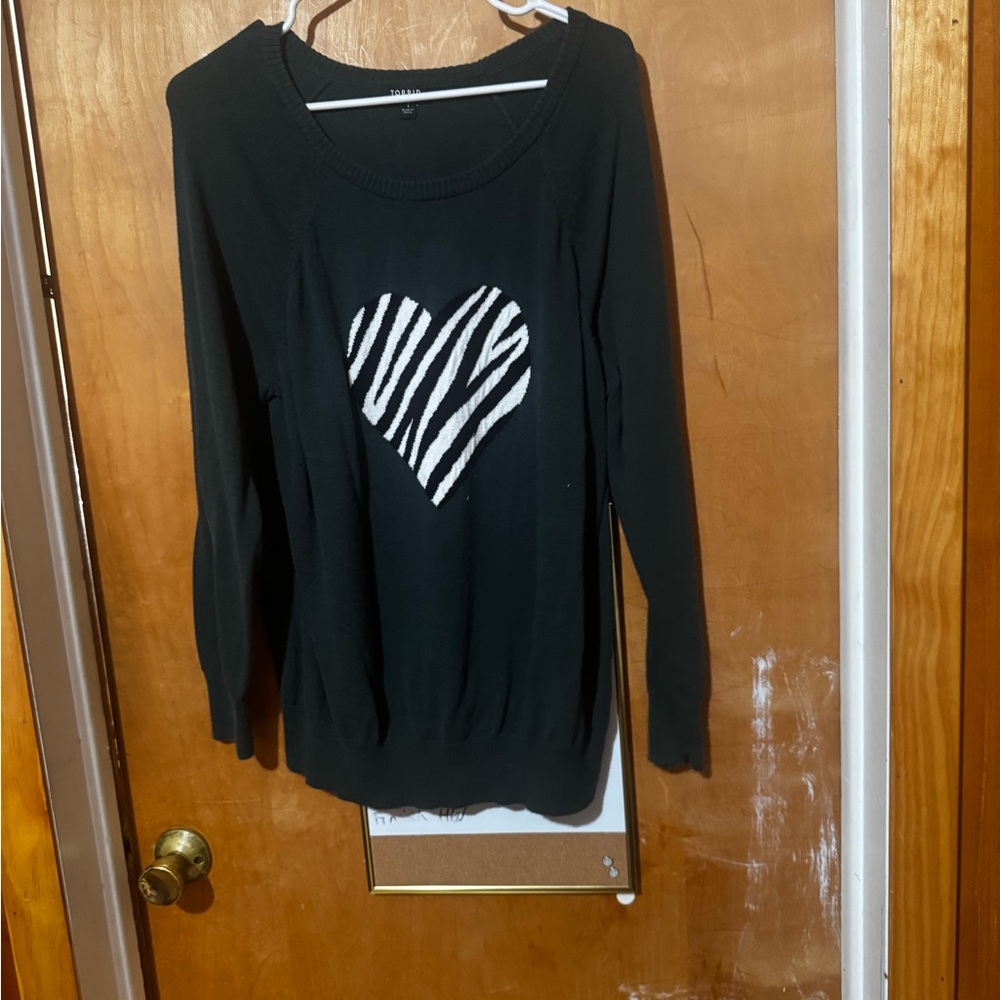 Torrid Black and White Sweatshirt Cozy Fleece Hoodie